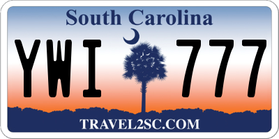 SC license plate YWI777