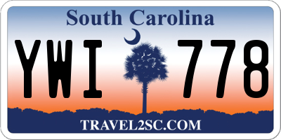 SC license plate YWI778