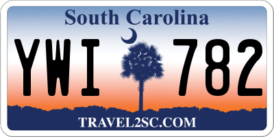 SC license plate YWI782