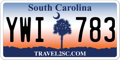 SC license plate YWI783