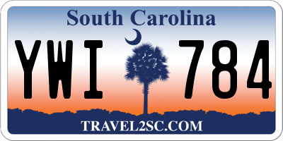 SC license plate YWI784
