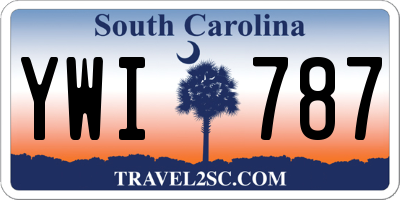 SC license plate YWI787