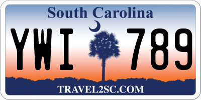 SC license plate YWI789