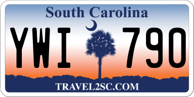 SC license plate YWI790