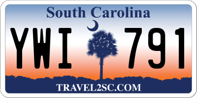 SC license plate YWI791