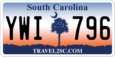SC license plate YWI796
