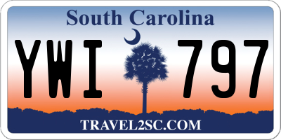 SC license plate YWI797