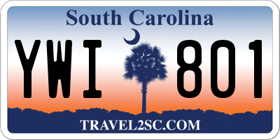 SC license plate YWI801