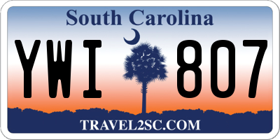 SC license plate YWI807