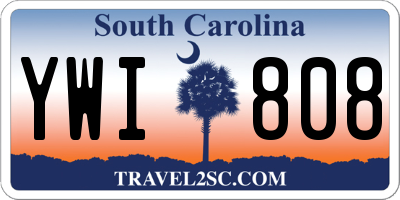 SC license plate YWI808