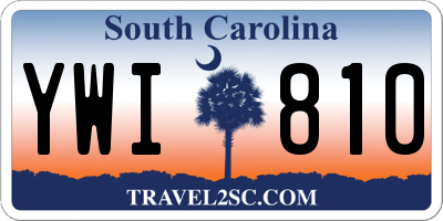 SC license plate YWI810