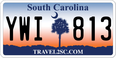 SC license plate YWI813