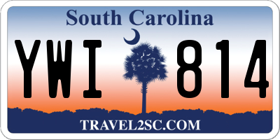 SC license plate YWI814