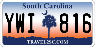 SC license plate YWI816