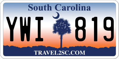 SC license plate YWI819