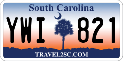 SC license plate YWI821