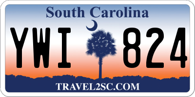 SC license plate YWI824