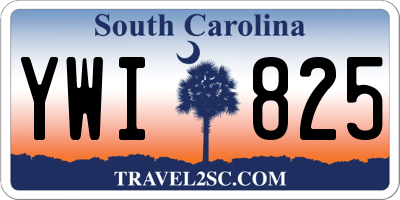 SC license plate YWI825