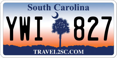 SC license plate YWI827