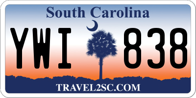 SC license plate YWI838