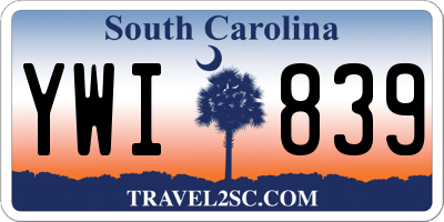 SC license plate YWI839