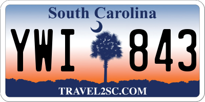 SC license plate YWI843
