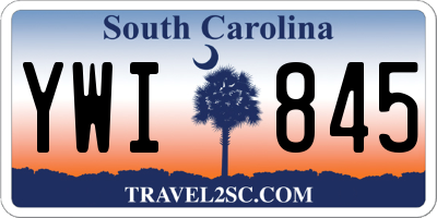 SC license plate YWI845