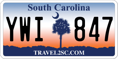 SC license plate YWI847