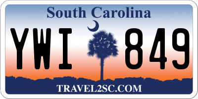 SC license plate YWI849