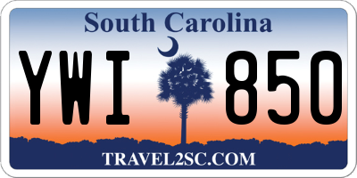 SC license plate YWI850