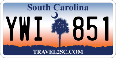 SC license plate YWI851