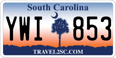 SC license plate YWI853