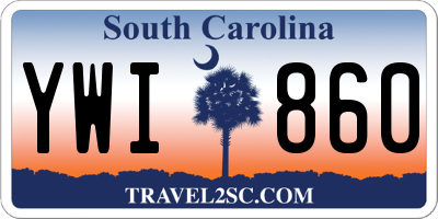 SC license plate YWI860