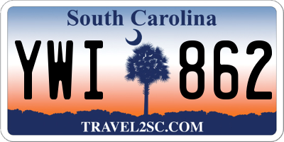 SC license plate YWI862
