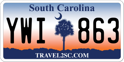 SC license plate YWI863
