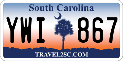 SC license plate YWI867