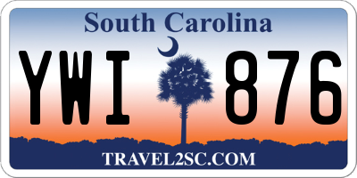 SC license plate YWI876