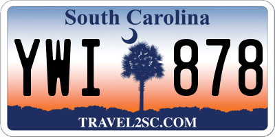 SC license plate YWI878
