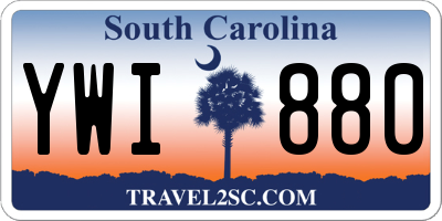 SC license plate YWI880