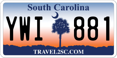 SC license plate YWI881