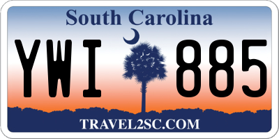 SC license plate YWI885