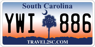 SC license plate YWI886