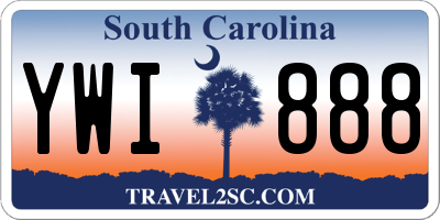 SC license plate YWI888