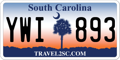 SC license plate YWI893
