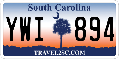 SC license plate YWI894