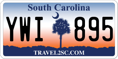 SC license plate YWI895