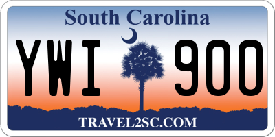 SC license plate YWI900