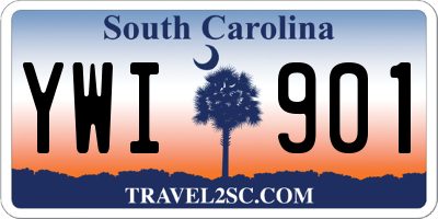 SC license plate YWI901
