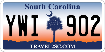 SC license plate YWI902