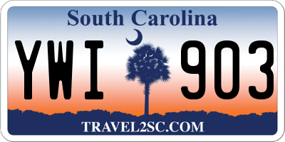 SC license plate YWI903